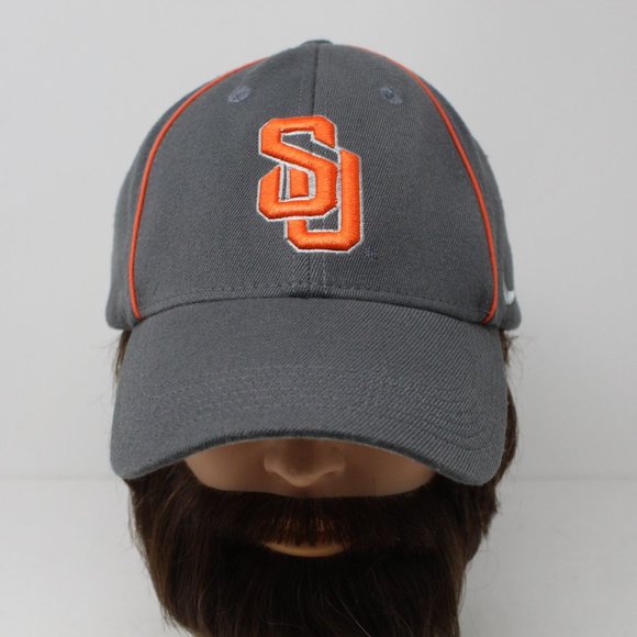 Nike Syracuse Orange Hat Adult OSFM Gray Swoosh Flex Team Wool Blend Stretch Cap - Picture 1 of 12